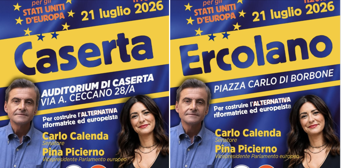 Oggi a Caserta ed Ercolano
